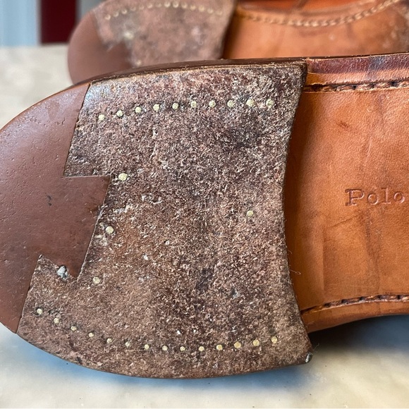 Handmade Crockett&Jones x Polo Ralph Lauren Brown Leather Desert Boots Mens 12D - Picture 12 of 15